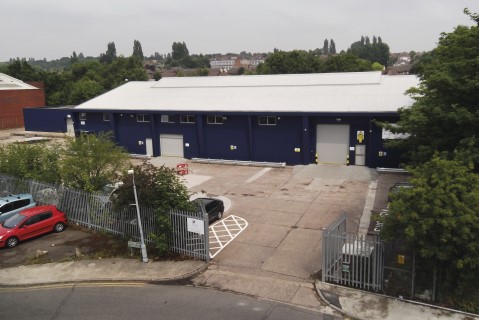 industrial cladding installation blue