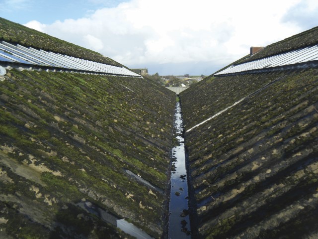 old pitched roof