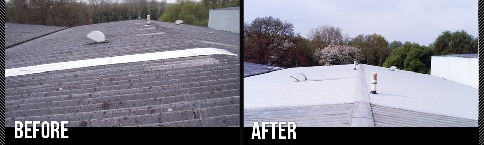 before and after pitched roofing repair